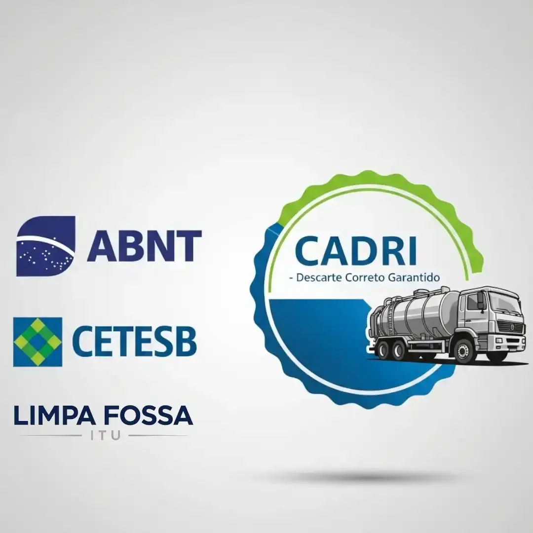 Descarte correto e credenciado ABNT e CETESB Limpa fossa em Itu
